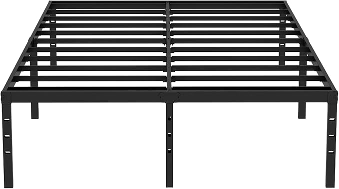 FONTOI Queen Bed Frame, 14 Inch High Metal Platform Bed with Underbed Storage, Max 3500lbs Heavy Duty Metal Slat Support, Easy Assembly, No Box Spring Needed & Noise Free, Black