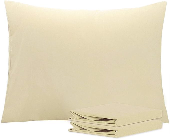 NTBAY Standard Pillowcase Set - 2 Pack Brushed Microfiber 20x26 Pillowcases - Soft, Wrinkle-Free, Fade-Resistant, Stain-Resistant, Light Taupe Pillowcases with Envelope Closure - 20x26 Inches