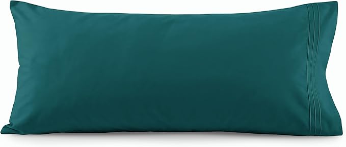 Elegant Comfort Luxury Ultra-Soft 1-Piece Pillowcase Set - 1500 Premium Hotel Quality Microfiber Double Brushed - Wrinkle Resistant, Body Pillowcase Size, Marine Teal