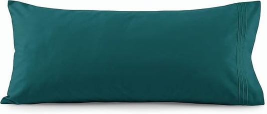 Elegant Comfort Luxury Ultra-Soft 1-Piece Pillowcase Set - 1500 Premium Hotel Quality Microfiber Double Brushed - Wrinkle Resistant, Body Pillowcase Size, Marine Teal