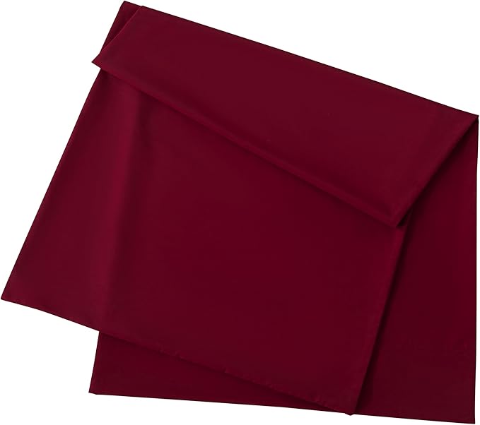 WhatsBedding Body Pillow Cover Cotton Fabric, Long Pillowcase Breathable & Skin-Friendly, Envelope Closure - Burgundy Red (20x54 inch)