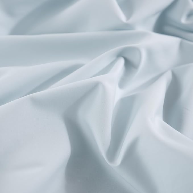 NEXHOME PRO Duvet Cover Set 100% Washed Cotton Kids Twin XL 66"x92", Organic Natural Linen Like Textured 2 Pieces Bedding Set Baby Blue with Zipper Closure & Corner Ties, Breathable(No Comforter)