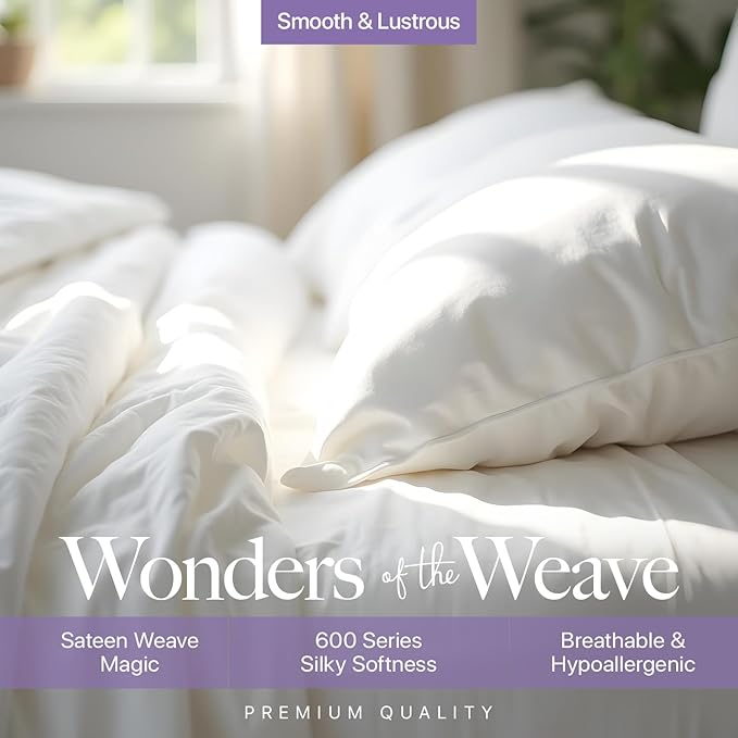 Carressa Linen 100% Egyptian Cotton King Size Sheets Set - 600 Series Hydrangeas Collection Egyptian Cotton Sheets King Size (4 PC, Dark Grey), 16" Deep Pocket Sateen Weave Luxury Bed Sheet