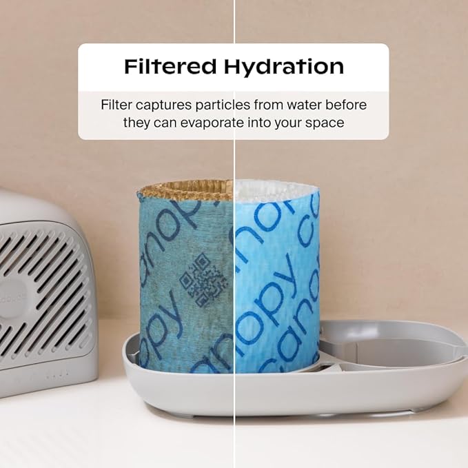 Canopy Original Bedside Humidifier Filter 2.0 – 3-Pack Replacement Filters | Compatible with Canopy Bedside Humidifiers, Made with Wood Pulp, Paper Filter, Replace Every Six Weeks