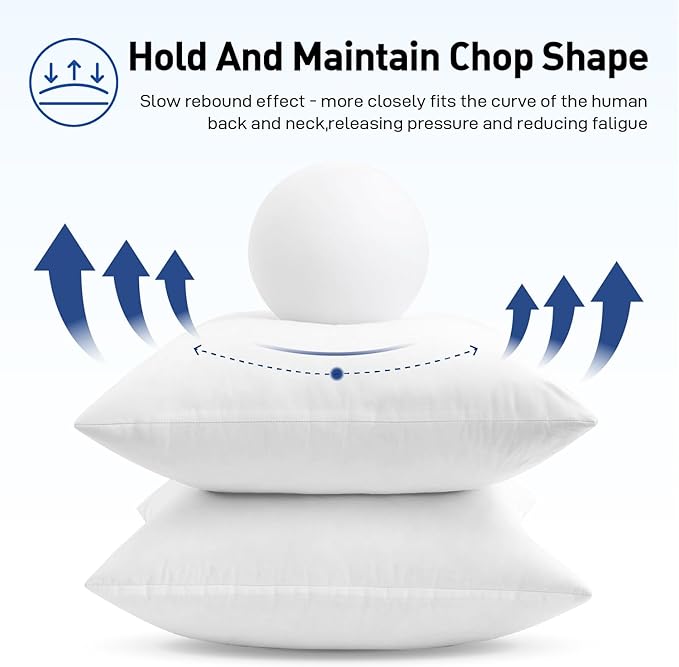 MIULEE Premium Feather and Down 26x26 Throw Pillow Insert Soft Fluffy Throw Pillow Double-Layer Cotton Fabric for Sofa Bed Couch Prevents Feather Leakage