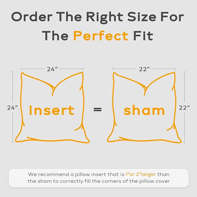 SAVORI Set of 2 Down and Feather Throw Pillow Inserts 24x24 Soft Fluffy Pillow Inserts with 100% Down-Proof Cotton Cover, Decorative Square Cushion Inner for Sofa Couch Bed-White