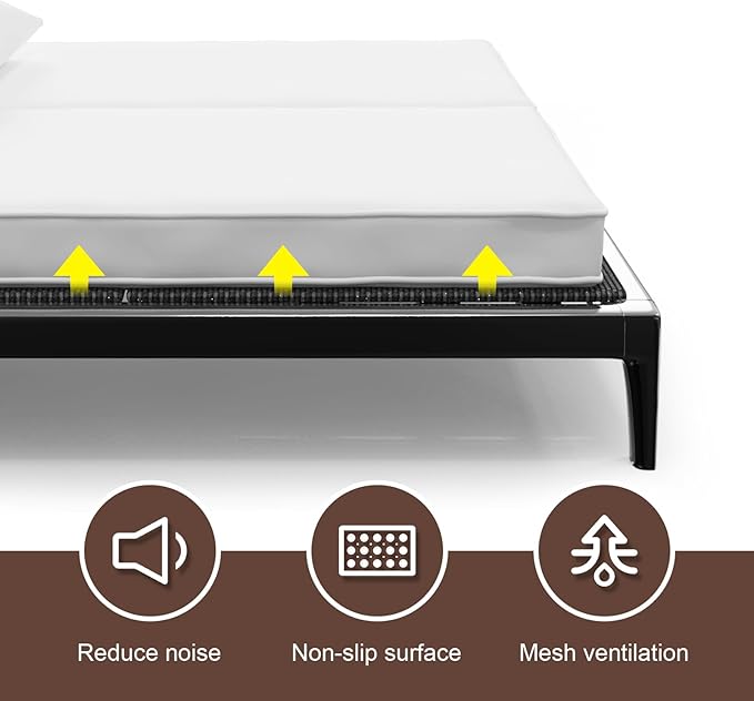 Light and Thin Bunkie Board, Folding Spring Box,King Size 76x80'', Large Double Bed 10MM, Bed Support Flat Noodles,Light and Thin, Breathable, Noise Minimizing