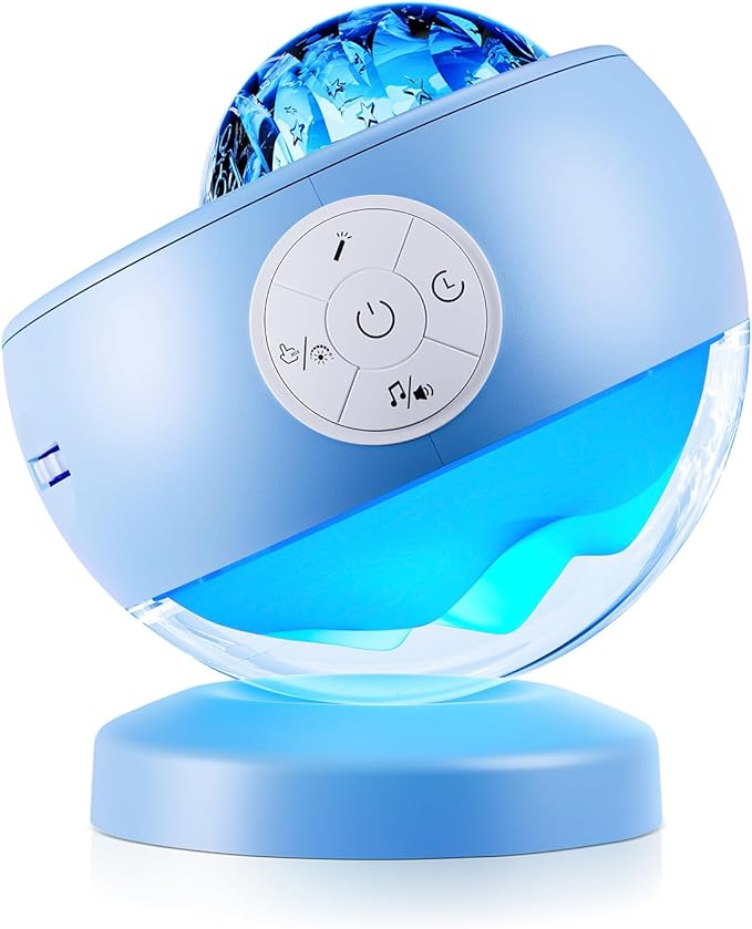 COOLNIGHT White Noise Sound Machine & Spectral Atmosphere Projector, 15 Soothing Pure Music & Nature Sounds, Premium Consumer Electronics Sleep Aid