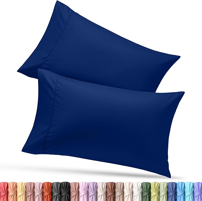 Utopia Bedding Standard Pillow Cases - 2 Pack - Envelope Closure - Soft Brushed Microfiber Fabric - Shrinkage and Fade Resistant Pillow Covers Standard Size 20 X 26 Inches (Standard, Royal Blue)