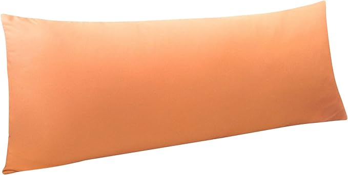NTBAY Body Pillowcase - Brushed Microfiber 20x54 Pillowcase - Soft, Wrinkle-Free, Fade-Resistant, Stain-Resistant, Pale Orange Body Pillow Cover with Envelope Closure - 20x54 Inches, Pale Orange