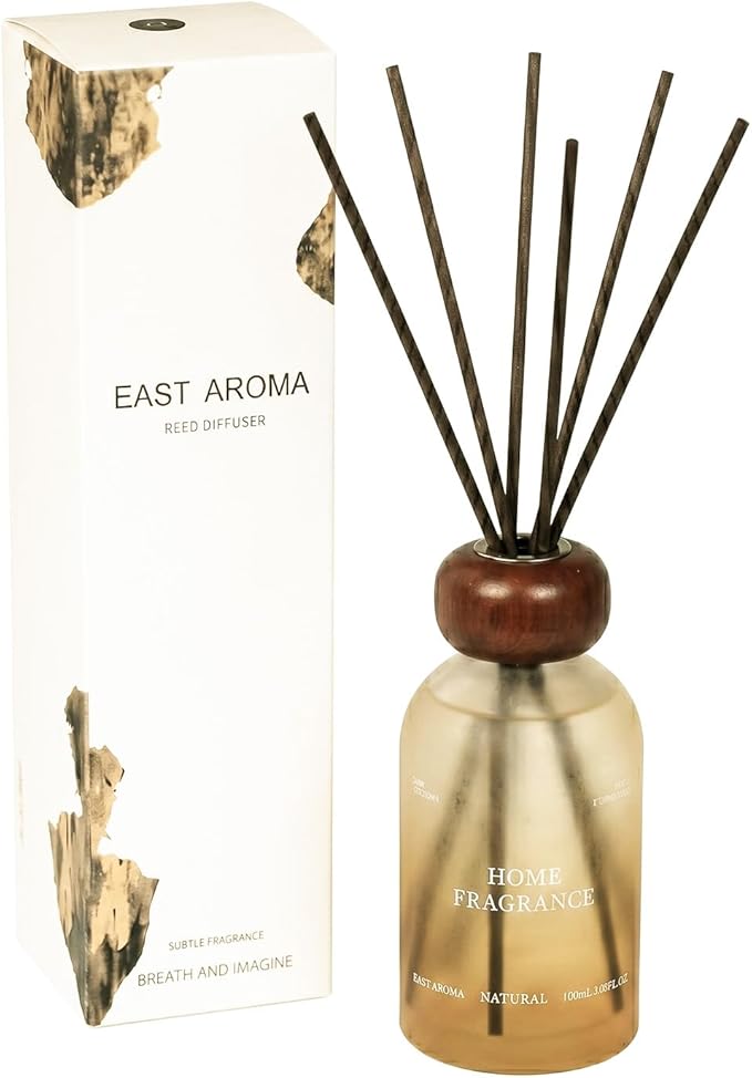 Reed Diffuser Set for Home 8.45 oz Scented Oil Diffuser with 6 Fiber Sticks, Smell Good Long Lasting Fragrance for Bathroom, Living Room, Office and Aromatherapy Gift (Citrus)