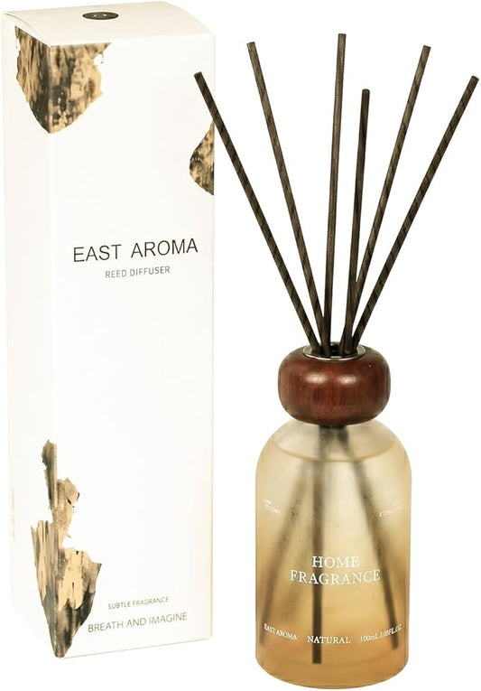 Reed Diffuser Set for Home 8.45 oz Scented Oil Diffuser with 6 Fiber Sticks, Smell Good Long Lasting Fragrance for Bathroom, Living Room, Office and Aromatherapy Gift (Citrus)
