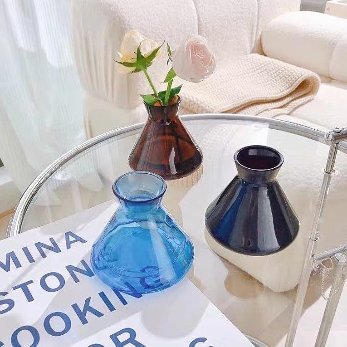 200ml Blue Glass Reed Diffuser Bottles,Empty Refillable Diffuser Bottle for Essential Oils,Aromatherapy Container for DIY Replacement Diffuser,Reed Sticks,Crafts Decor