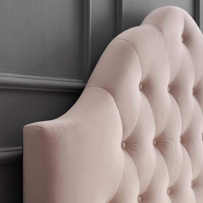 Modway Sovereign Full Diamond Tufted Performance Velvet Headboard, Pink