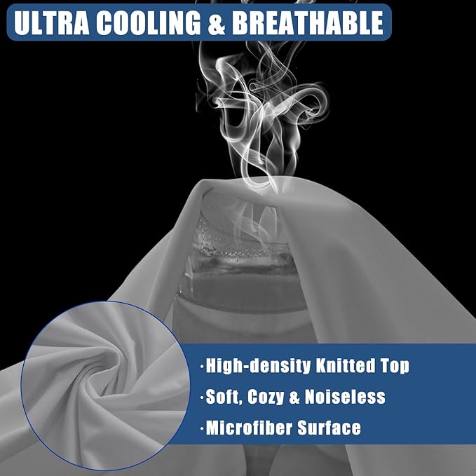 Waterproof Mattress Protector Twin XL Size, 2 Pack Breathable Mattress Cover, Fitted Deep Pocket Mattress Pad Cover Stretches up to 21 Inches, Soft Noiseless Bed Cover