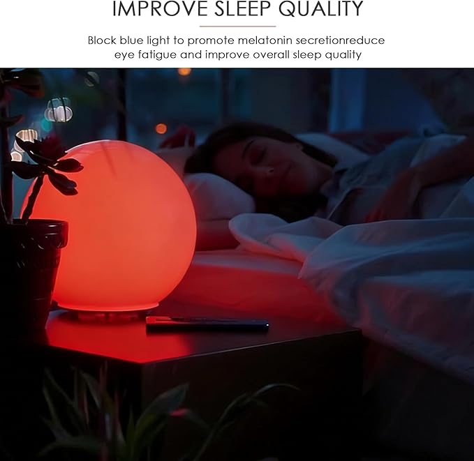 Red Sleep Light Bulb 2 Pack，Red Light Bulbs for Healthy Sleep,Blue Light Blocking,A19 9W(60W Equivalent) E26 Base Night Light for Bedroom, Baby Nursery Room