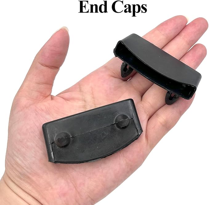 20pcs 54x9mm Black Replacement Bed Slat Plastic End Caps Holders for Holding Securing Wooden Slats Bed Base,Width 54mm x Height 9 mm (Inside Dimension)