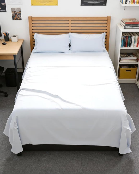 Full XL Bed Sheet - 4 Piece Full XL Bed Sheets Set - Ultra-Soft, Comfy, Breathable & Cooling - Hotel Luxury Bedding for Women & Men with Deep Pockets - Wrinkle Free & Fade Resistant - Oeko-Tex - White
