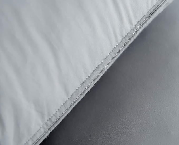 Natural Goose Down Feather Pillow for Sleeping 2 Pack,100% Cotton Cover Bed Pillow -Side Back Sleepers Standard Size Set of 2