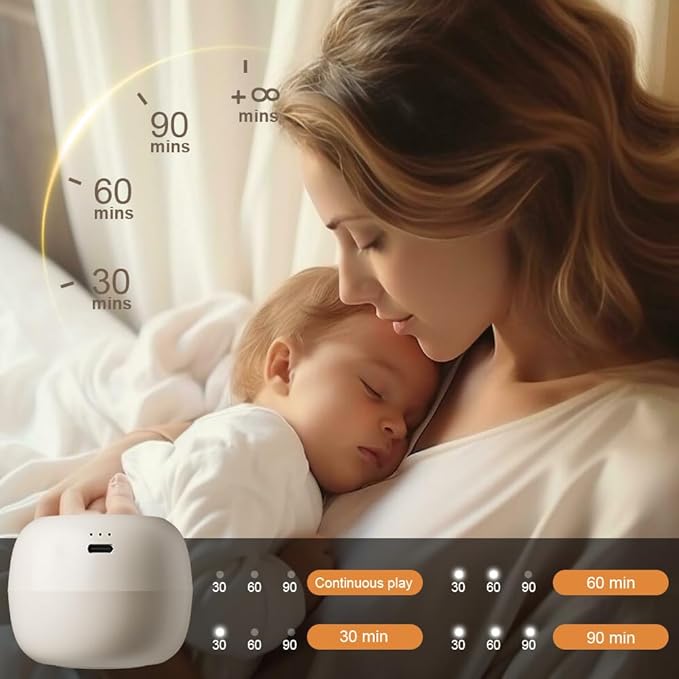 Portable Sound Machine for Baby Kids | White Noise | Sleep Soother | 16 Soothing Sounds | Timer | Memory Function | 30H | Shush | Travel | Registry Gift | Newborn Essentials | Extended Battery Edition