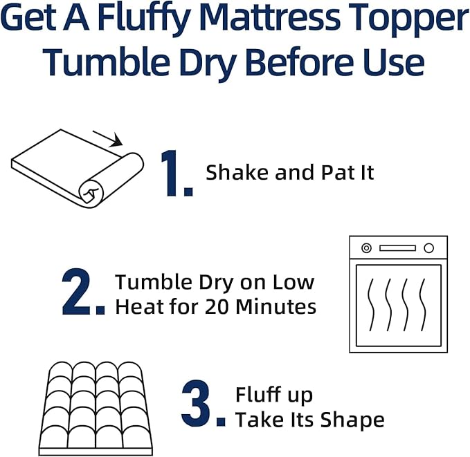 Mattress Topper Super Queen for Back Pain, Extra Thick Mattress Pad Cover, Plush Pillow Top, Deep Elastic Pocket, Grey, 66"X80"+20"