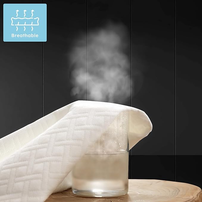 Cozymaker California King Size 100% Waterproof Mattress Protector, Cooling Mattress Cover Fitted 8-21" Deep Pocket, 3D Air Fabric Soft Breathable Noiseless Washable