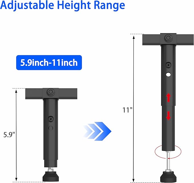 Bed Center Support with 8 Adjustable Legs - Heavy Duty Metal Middle Support Bar System for Full Queen King Cal King Wood,Upholstered,Metal Beds