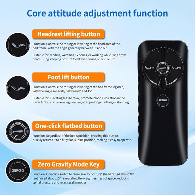 RF399A RF368B MC120TS Remote Replacement for keeson Adjustable Bed Remote/Tempurpedic Ergo Adjustable Bed Base JLDK.30.03.20, Compatible with keeson MC120TS JLDP.15.012.404, 2 Years Warranty