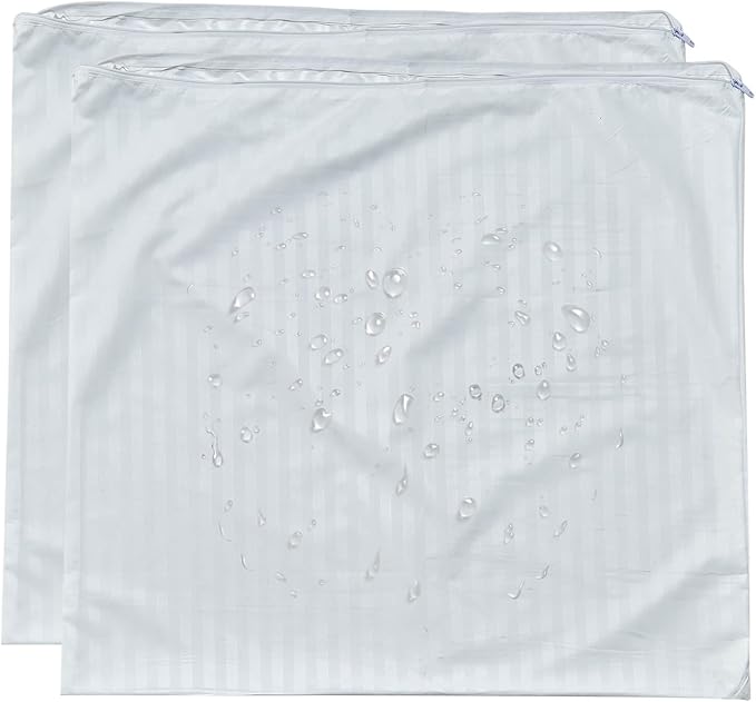 Kingnex Feather Proof Euro Pillow Protectors 26x26 Set of 2 Waterproof Cover for Goose Down Square Throw Pillows 2 Pack