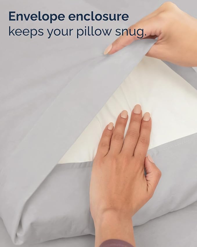 Twin XL 4 Piece Sheet Set - Comfy, Breathable & Cooling - Soft Hotel Luxury Bedding for Women, Men, Kids, Teens and Children - 1 Flat & 1 Fitted Sheet & 2 Pillowcases with Deep Pockets - Light Grey