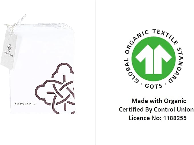 BIOWEAVES 100% Organic Cotton Breathable Pillow Protectors GOTS Certified with Zipped Closure – King, 20” x 36”, 2-Pack