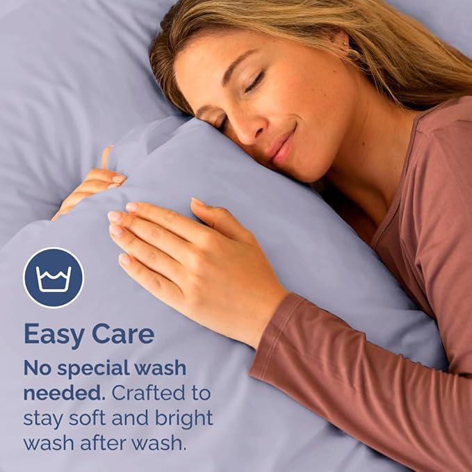 Standard Pillow Cases Set of 4 - Soft Hotel Quality Pillowcase Covers - Comfy Bedding for Women, Men, Kids & Teens - Machine Washable Pillow Protectors - 4 Piece Set - Standard Size Light Lavender