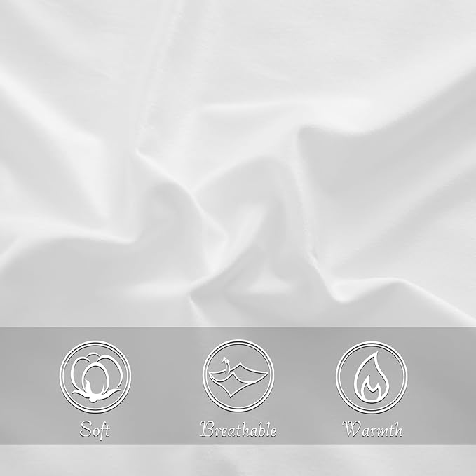 StangH Bed Pillow Pillowcase Super Soft Velvet Skin Friendly Bed Pillow Cover for Hair and Skin Hidden Zipper, Queen Size (Beach White, 20 x 30 inches) Set of 2