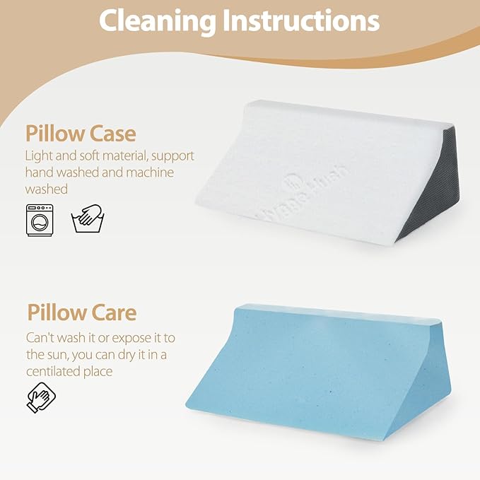 Side Wedge Pillow for Sleeping, Side Sleeper Body Back Positioners for Back Pain, Preventing Bedsores, After Surgery, Pregnancy Support, Ankle Support, Bed Wedge Pillow for Side Sleepers