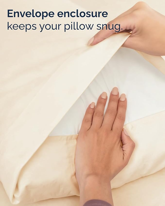 Twin 4 Piece Sheet Set - Comfy, Breathable & Cooling - Hotel Luxury Bedding for Women, Men, Kids, Teens & Children - 1 Flat & 1 Fitted Sheet & 2 Pillowcases w/ Deep Pockets - Wrinkle Free - Off White