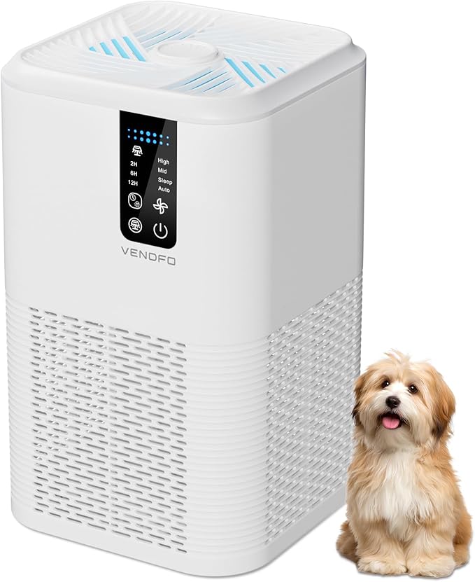 Air Purifier for Home Large Room Up to 1750ft², H13 HEPA with Sleep Mode, Air Cleaner with Aromatherapy for Office, Living Room, Bedroom, Remove Smoke Odor, Home Pets, White