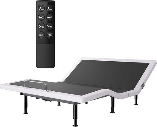 Electric Full Size Adjustable Bed Frame with Wireless Remote, USB, Head & Foot Incline, Underbed Lighting, Heavy Duty Platform - Easy Assembly, Zero Gravity, Quiet Motor - Metal BedFrame