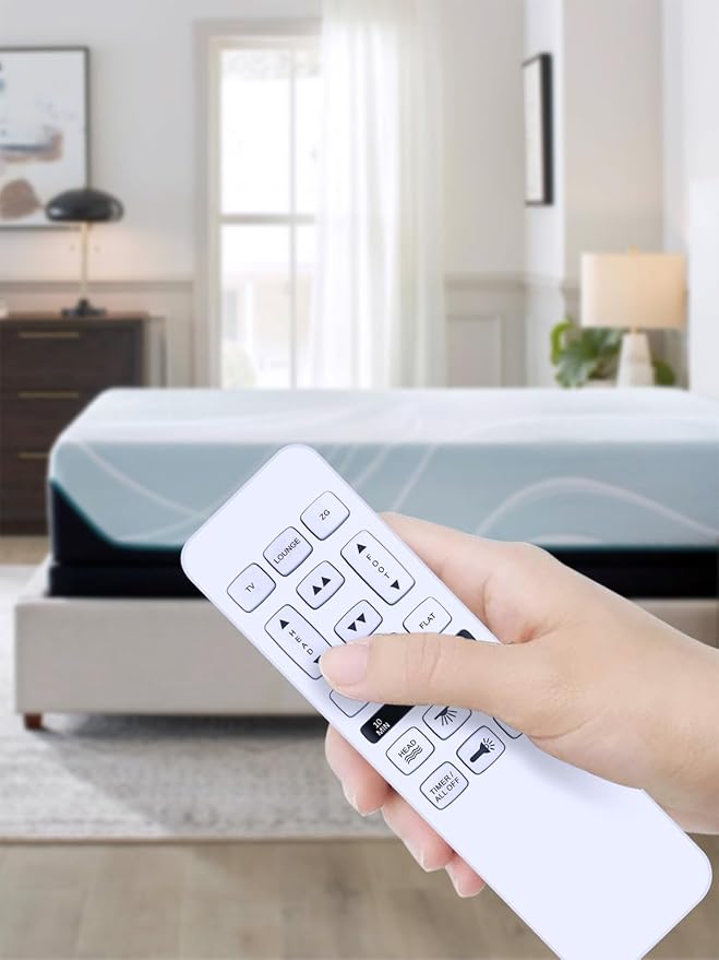 PZL Replacement Remote Control fit for Richmat HJH55 Adjustable Bed Base, for Mattress Firm 600/3000 Series, for Mlily, for Bedtech, for Innova NU203CB XF04R5N, for iDealbed 4i/c
