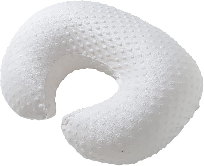 Baby Nursing Pillow and Body Positioner with Premium Slipcover for Breastfeeding for Baby Boys and Girls, Feeding Pillow with Breathable Comfortable Pillowcase (Cloud Dancer)