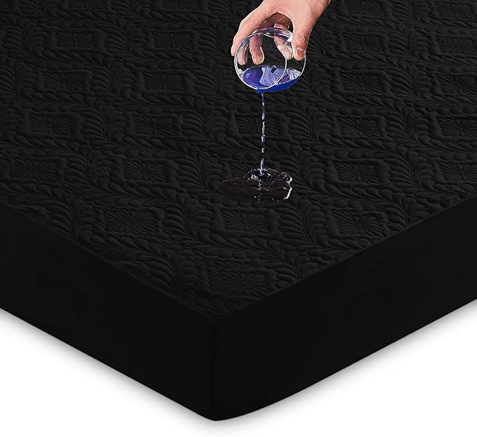 Sufdari Queen Waterproof Mattress Protector, Waterproof Mattress Cover,Breathable & Noiseless Mattress Pad, Waterproof Quilted Fitted Sheet Fits Up to 8-18" Deep Pocket