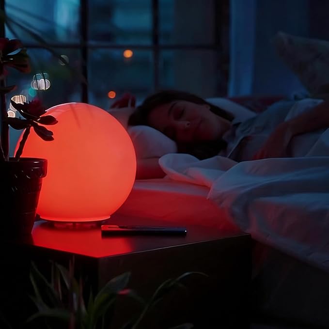 Red Sleep Light Bulb 2 Pack，Red Light Bulbs for Healthy Sleep,Blue Light Blocking,A19 9W(60W Equivalent) E26 Base Night Light for Bedroom, Baby Nursery Room