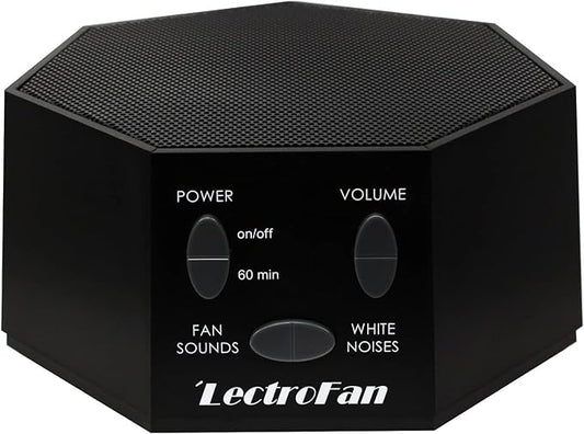Adaptive Sound Technologies LectroFan Classic - Soothing Sound Machine for Sleep - Built-in Sleep Timer - Compact Design - Non-Looping Sounds - Speech Privacy - Black