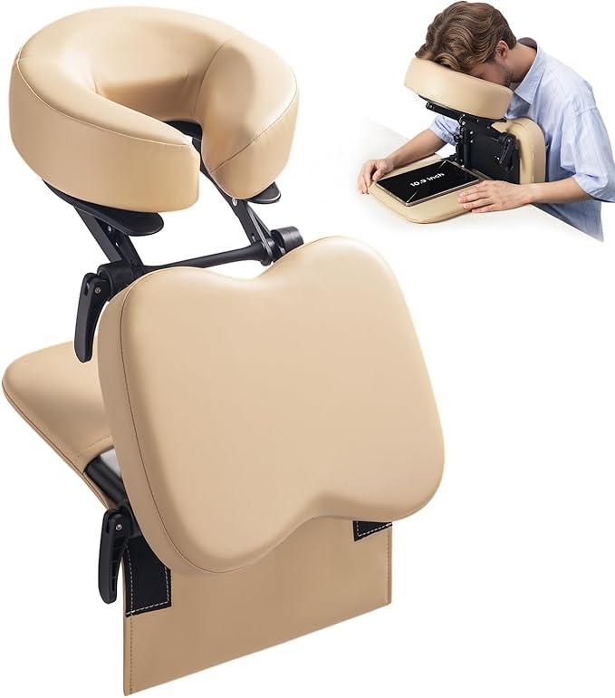 Luxurious 3 in 1 Multipurpose Massage Face Cradle & Cushion for Home Mattress, SPA Table & Desktop, Foldable Adjustable Massage Table Head Rest Face Down Pillow for Bed at Home, Office Siesta Artifact