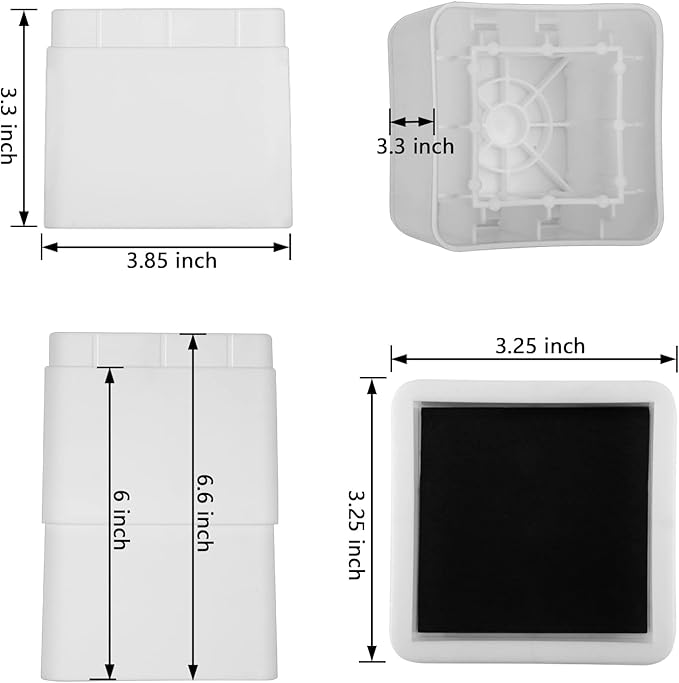 BTSD-Home Bed Risers 3 or 6 Inch Heavy Duty Stackable Furniture Risers for Sofas Table Couch Chair Bed Raisers 4 Pack White