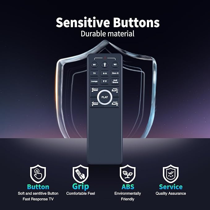 Replacement Remote Control for MLILY/EGOHOME/Richmat/Slumba/Broward Adjustable Bed Base Compatible with Model HJH89B,Zero Gravity & Flat