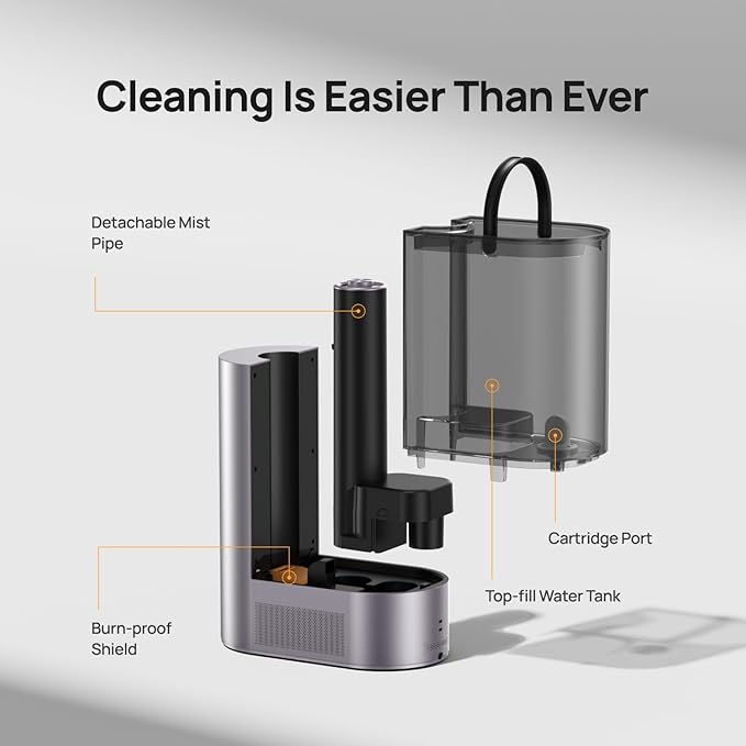 DREO 6L Humidifiers for Bedroom, Smart Warm & Cool Mist for Large Room, 60Hr Quiet Runtime for Baby, Plant, Humidity Sensor, Indicator Light, 12H Timer, Google/Alexa, Purple