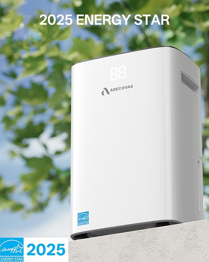 52 Pints Dehumidifier for Basement Bedroom Bathroom Large Room Home, 4500 Sq.Ft Dehumidifiers with Drain Hose, 2025 Energy Star Certificate, Humidity Control, 24H-Timer, Auto Defrost