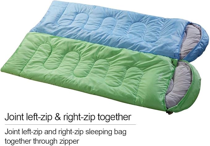 FARLAND Sleeping Bags for Adults, 3 Season Warm & Cool Weather, Lightweight Camping Sleeping Bag for Kids Family Camping Essentials with Compression Sack for Hiking