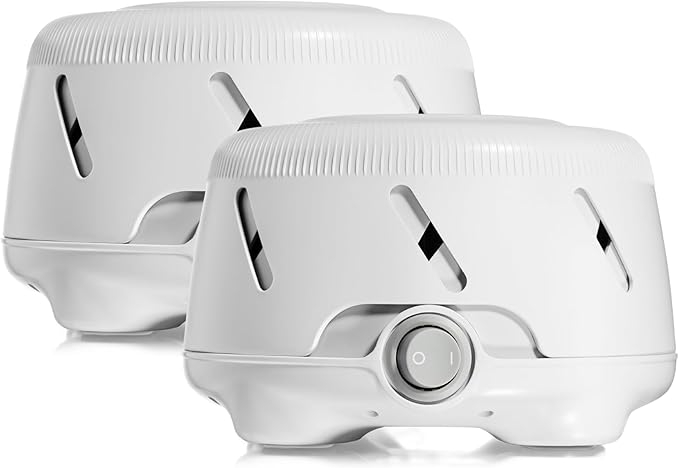Yogasleep Dohm Uno 2 Pack White Noise Sound Machine, Real Fan Inside for Non-Looping White Noise, Sleep Aid, Office Privacy & Meditation for Adults & Baby, Registry Gift (White)