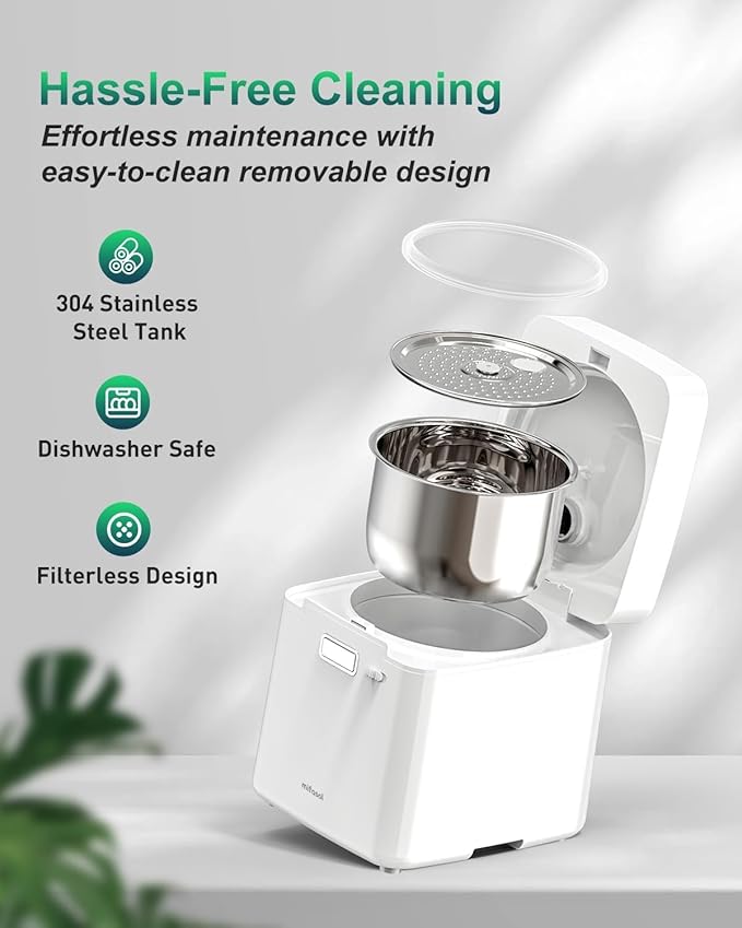 Mifasol Stainless Steel Humidifier, Warm Mist Humidifier 3.3L/0.87Gal, Steam Humidifier Large Room for Home 800 sq ft, Easy to Clean Healthy Humidifiers for Bedroom Living Room Office